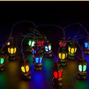 Lantern Light - 14 Lantern Shape Iron LED Globe Fairy Curtain String Light for Home, Decoration Christmas Diwali, Perfect for Garden Holiday Home Indoor Decorations (Multicolor)